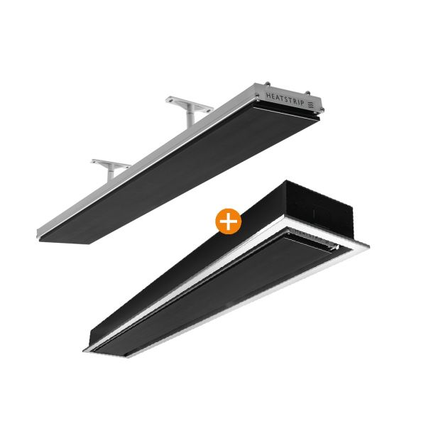Heatstrip Design Elektrische Terrasverwarming 3200 Watt + Inbouw