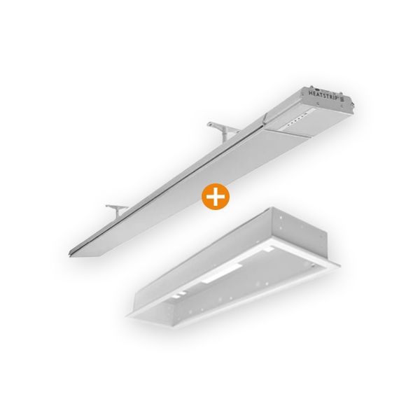 Heatstrip Smart Elegance 2400 met App, afstandsbediening en inbouwframe