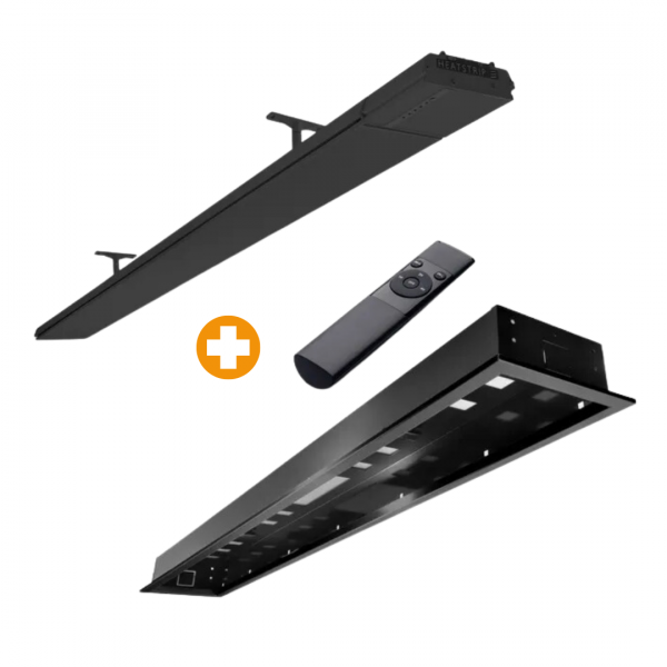 HEATSTRIP Smart Design 3200 Watt + Fernbedienung & App mit Einbau-Rahmen